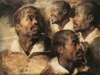 Rubens, Peter Paul - Four Studies of the Head of a Negro